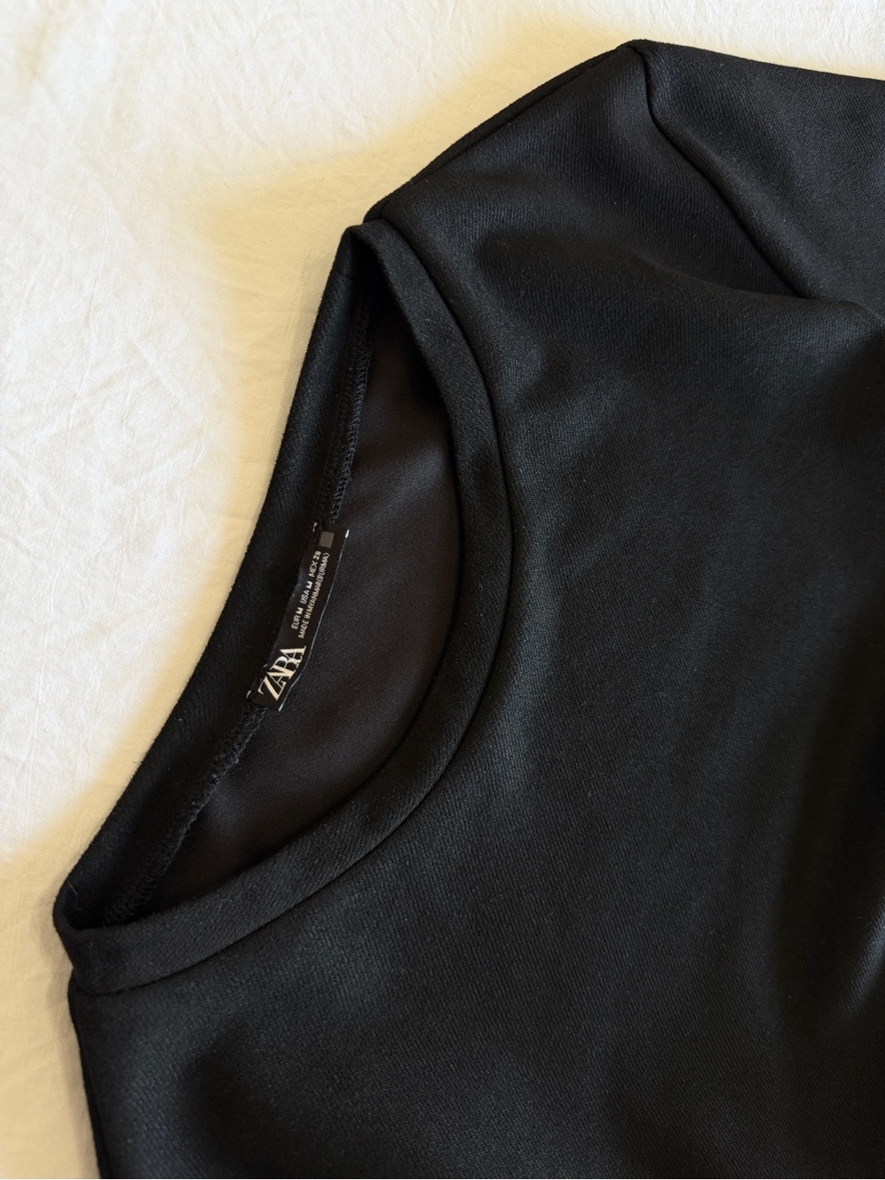 Zara Black Suede Midi Dress - M - Picture 6 of 12